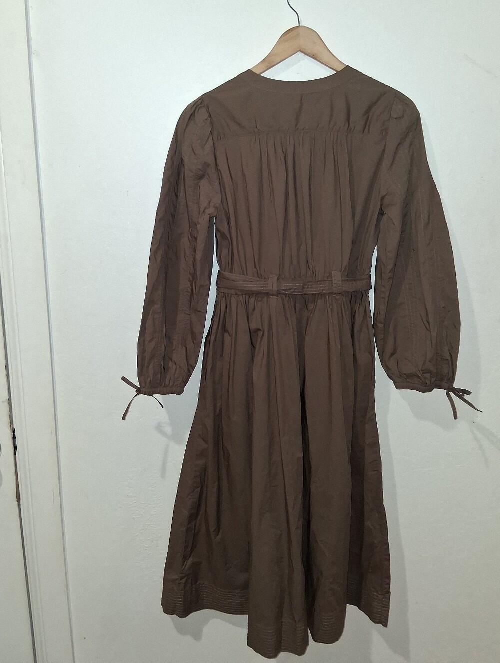 J.CREW Tie Waist Vneck Cotton Dress - Picture 9 of 9